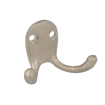 Produktbild von tecuro Handtuchhaken 2-fach, Messing edelstahloptik