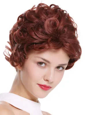 Produktbild von WIG ME UP Perücke kurz Locken gelockt Mahagoni Rot Braun Mix DW-2740-33BT130
