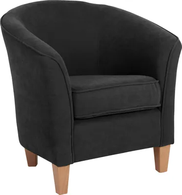 Produktbild von Max Winzer Sessel Livia - Velourstoff schwarz - Maße: 70 x 70 x 74 cm