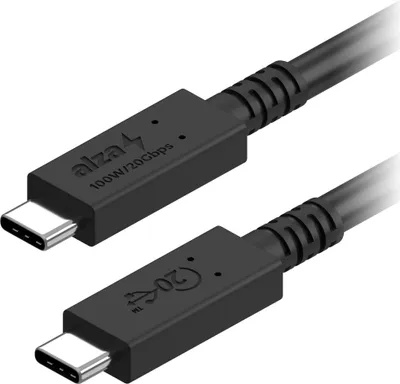 Obrázok produktu pre AlzaPower Core USB-C na USB-C USB4 100W 0,5 m čierna