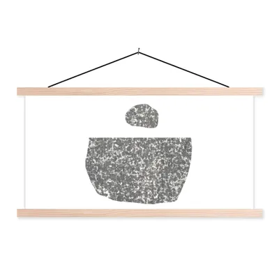 Produktbild von MuchoWow® Textilposter Minimalismus - Abstrakt - Design 60x30 cm mit holzfarbenen Rahmen - Dekoration