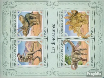 Produktbild von Briefmarken Guinea 2017 Mi 12186-12189 Kleinbogen (kompl. Ausgabe) postfrisch Dinosaurier