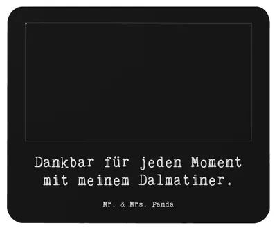 Produktbild von Mr. & Mrs. Panda Mouse Pad Dalmatiner Moment - Schwarz - Geschenk, mousematte, Mousepad, computer mauspad, Dalmatinac, laptop