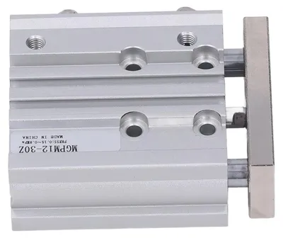 Produktbild von Druckluftzylinder, Doppelwirkend - 3 Kolbenstangen - 12 mm Bohrung - 30 mm Hub - Gleitlager - SMC Typ - Pneumatischer Zylinder