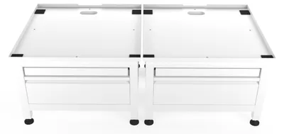 Produktbild von Wasophoogte Waschmaschinen Untergestell mit Schublade und Trockengestell - Doppelt - Waschmaschinen unterschrank - 65x121x42 cm - Inklusive Wandhalterungen