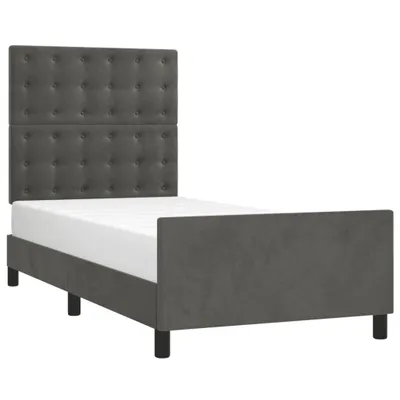 Obrázok produktu pre vidaXL Rám postele bez matraca tmavosivý 80x200 cm zamat