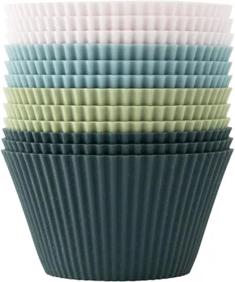 Silikon-Muffinformen, 12er Set, 4 Farben, Ø 7 cm, wiederverwendbar