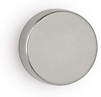 Obrázok produktu pre MAUL Magnet okrúhly 4 ks 4,5 kg oceľový kovový neodymový magnetický Ø 1,5 x 0,5 cm strieborný