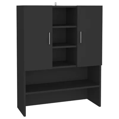 Produktbild von Waschmaschinenschrank Schwarz 70,5x25,5x90 cm