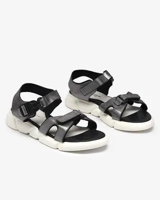 Produktbild von Glänzende Kindersandalen aus Graphit Leepe - Schuhe, Größe 32