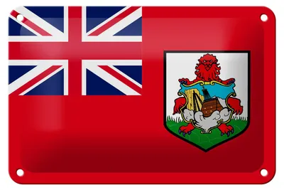 Produktbild von Blechschild Flagge Bermudas 18x12cm Flag of Bermuda
