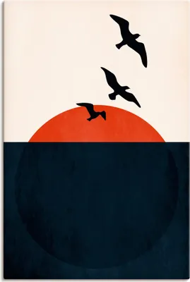 Produktbild von ARTland Leinwandbild Sonnenuntergangs Brise Größe: 60x90 cm