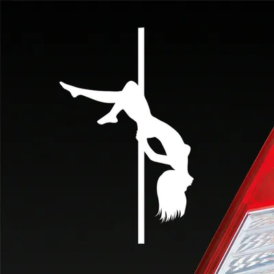Produktbild von Auto Aufkleber Sexy Girl Mädchen Tanzen Poledance Strip GoGo Pin Up 12x7 cm Weiss Glanz Sticker Heckscheibenaufkleber