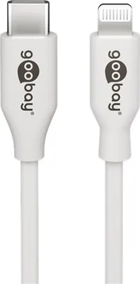 Produktbild von Goobay 39427 Lightning - USB-C™ Lade- und Synchronisationskabel, 2 m, Weiß - MFi-Kabel für Apple iPhone/iPad Weiß