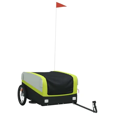 Image de Remorque de vélo noir et vert 45 kg fer
