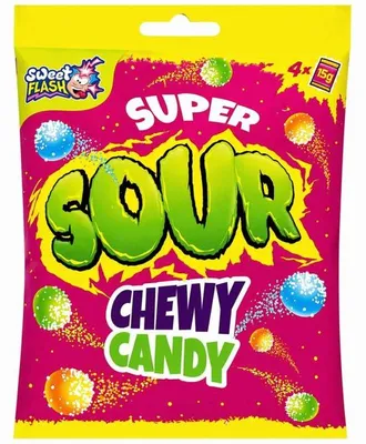 Produktbild von Sweet Flash Super Sour Chewy Candy 4x15g