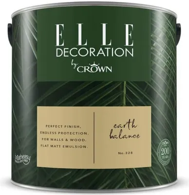 Produktbild von ELLE Decoration by Crown Premium Wandfarbe  Matt Earth Balance No.328  2,500L