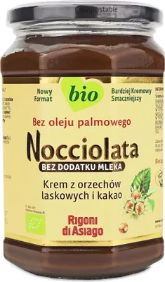 Obrázok produktu pre ORIEŠKOVÝ A KAKAOVÝ KRÉM BEZ MLIEKA, BEZLEPKOVÝ,650 g - RIGONI DI ASIAGO (NOCCIOLATA)