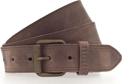 Produktbild von MUSTANG Leder Gürtel Leather Belt W85 Dark Brown dunkelbraun