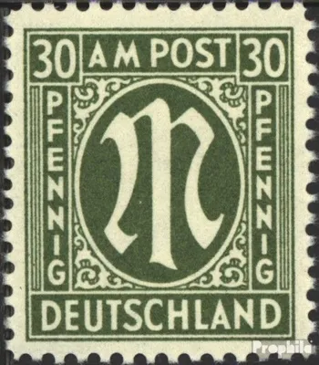 Produktbild von Briefmarken Bizone (Alliierte Besetzung) 1945 Mi 29VII, Ornament gebrochen (Feld 26) postfrisch AM-Post
