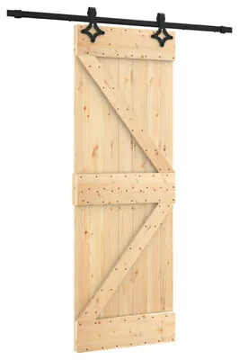 Immagine prodotto di Porta scorrevole Naturale e Nero 70 x 210 cm
