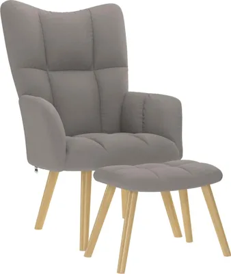 Obrázek produktu pro Relaxační křeslo s podnožkou taupe textil