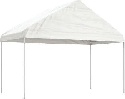 Produktbild von Pavillon mit Dach Weiß 4,08x2,23x3,22 m Polyethylen