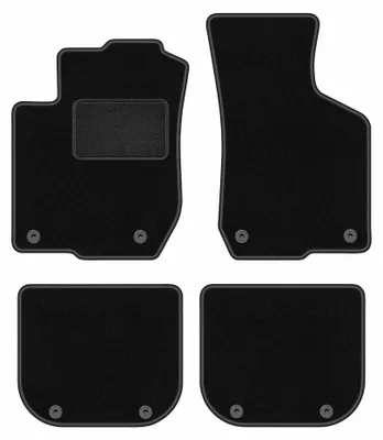 Image de Tapis de sol en moquette pour Audi A3 8L 1996-2001 (à hayon) – jeu 4 pièces, noirs, sur mesure – Wielganizator LUX