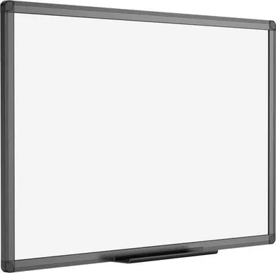Produktbild von Famanu Magnetisches Whiteboard 120 x 90 cm - Schwarz Aluminiumrahmen