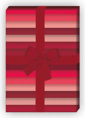 Produktbild von Schickes Geschenkpapier mit Designer Streifen in rot - G6260, 32 x 48cm
