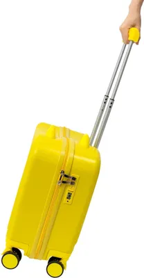Immagine prodotto di Valigia per bambini - Bagaglio a mano da 45 cm - 4 ruote piroettanti - Lucchetto a combinazione (000, resettabile) - Maniglia telescopica - 37 L - Per bambini dai 3 ai 6 anni - Giallo