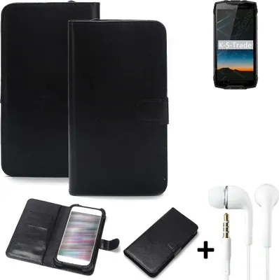 Produktbild von K-S-Trade Wallet Case Handyhülle kompatibel mit Blackview BV6800 Pro Schutzhülle Flip cover Flipstyle Tasche Hülle Flipcover Slim Bumper schwarz +