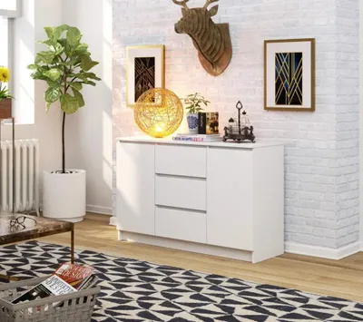 Produktbild von Kombinierte Kommode LUNA – weiß
