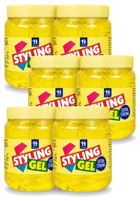 Produktbild von 6 x Hegron Styling Haargel Extra Strong - 500 ml - Vorteilspackung - 6 Stücke