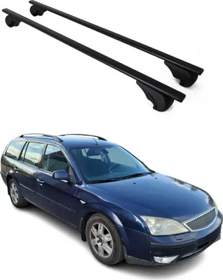 Produktbild von Dachträger Grundtäger für Ford Mondeo Turnier 2000-2007 75kg Metall Schwarz 2x
