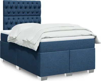 Produktbild von Möbel Boxspringbett mit Matratze Blau 120x190 cm Stoff - Polsterbett 3290440