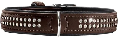 Immagine prodotto di Collare Hunter Softie Deluxe 35, nichel, nabuk artistico marrone/nappa nera, 23-29 cm