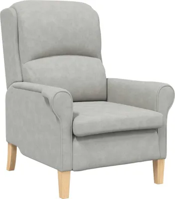 Zdjęcie produktu dla vidaXL Fotel jasnoszary 76 x 94 x 102 cm mikrofibra