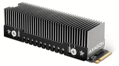 Zdjęcie produktu dla AXAGON CLR-M2XT, aluminiowy pasywny radiator dla jedno- i dwustronnych dysków M.2 SSD, wysokość 24 mm