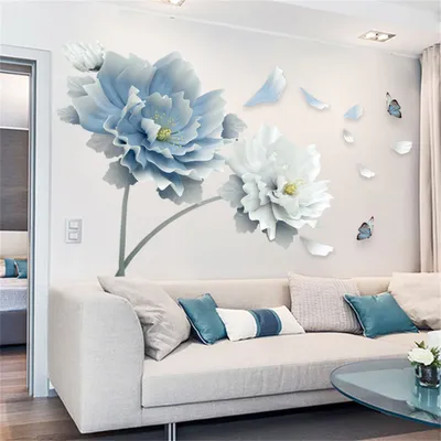 Produktbild von Blumen Wandtattoos 3D Blumen Wandaufkleber