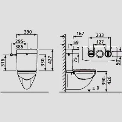 Produktbild von SANIT 94.504.01..0000 Spülkasten 961/2V (topstar duo)