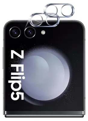 Image de Protection de la caméra pour Samsung Galaxy Z FLIP 5 [2 pièces] Film de protection de la caméra Verre trempé transparent film arrière lentille film anti-rayures protection de la lentille Phonillico®
