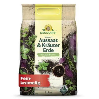 Produktbild von Neudorff NeudoHum Aussaat- und KräuterErde 3 Liter torffreie Erde