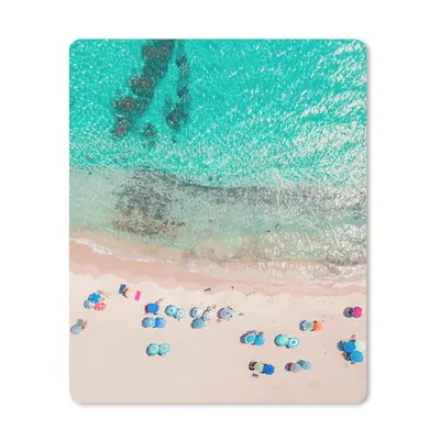 Produktbild von MuchoWow® Mauspad Mousepad Meer - Strand - Sommer - Sonnenschirme - Blau 30x40 cm - Mousepads - Maus Mat - Pad - Mausunterlage - Mausmatten