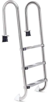 Obrázek produktu pro Bazénový žebřík se 3 schody CB8419FR, z nerezové oceli, 132 x 50 x 26,5 cm, stříbrný