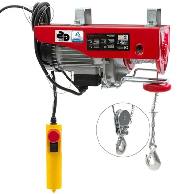 Productafbeelding van Elektrische Kabeltakel - Elektrische Lier - Zware Lasten Hijsen - Krachtige 1050W Motor - Tot 600 kg - Zwart