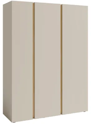 Produktbild von Marmex Kleiderschrank 3 Türiger LUCA LC1 Sandbeige + geölte Eiche 145x195x50 cm