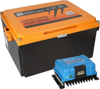 Produktbild von SET LIONTRON LiFePO4 Akku 12,8V 200Ah Untersitz + Victron Orion-Tr Smart 12/12-30A Ladebooster