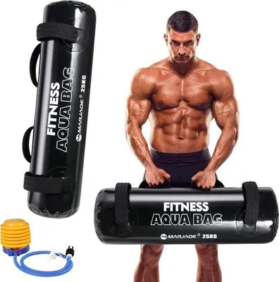 Produktbild von Trainingspowerbag mit Wasserballast, multifunktionelles Fitnessgerät, Trainingsgurt, Kräftetraining für Gewichtheben, tragbares Fitnessgerät