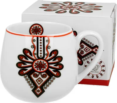 Produktbild von DUO ETNO Fassbecher 430 ml RURAL ORNAMENT New Bone China Porzellan